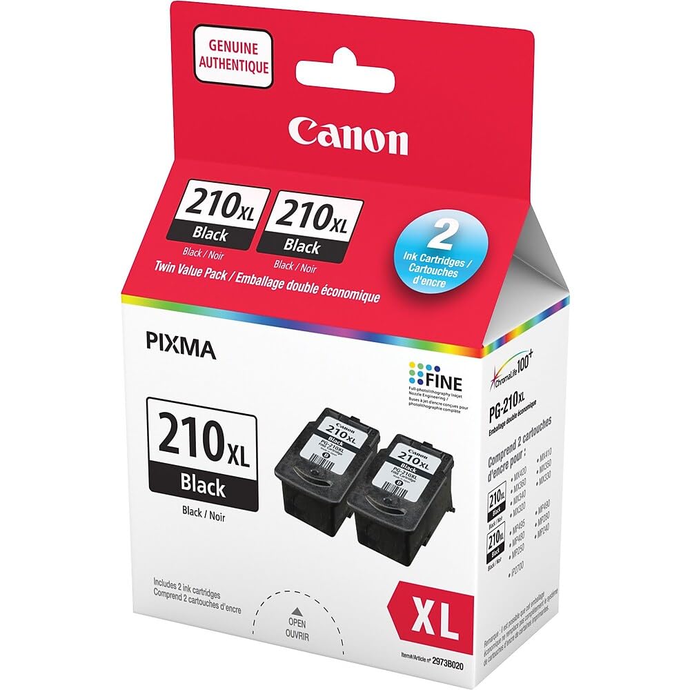 Amazon.com: Canon PG-210XL Black Ink Cartridge Double Pack